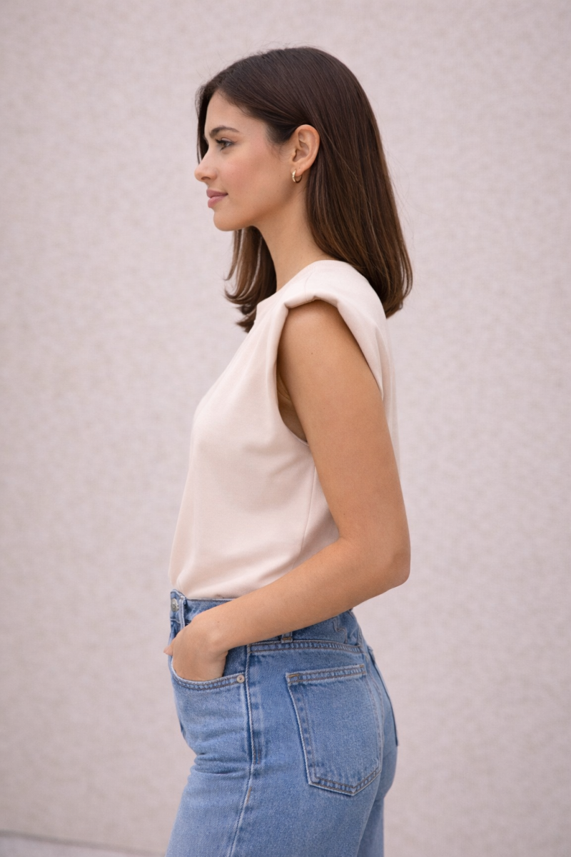 Camiseta Hombreras Nude - Imagen 2