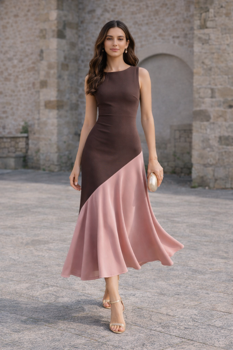 Vestido Trastevere Marrón - Imagen 5