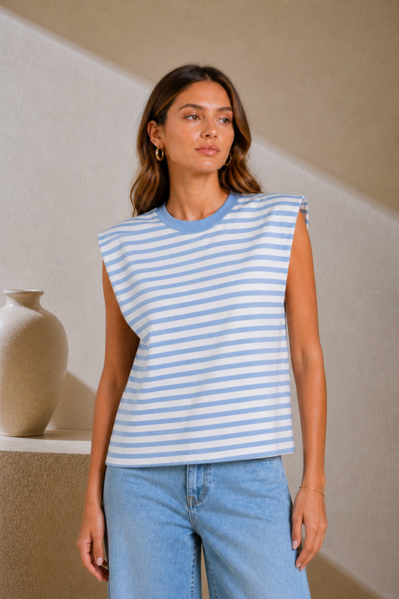 Camiseta Hombreras Rayas - Imagen 5